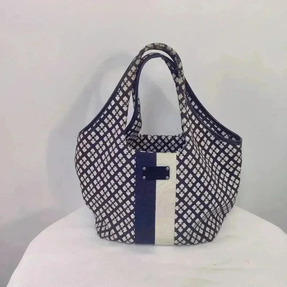 Kate Spade monogram canvas logo square style tote bag - Picture 3 of 15